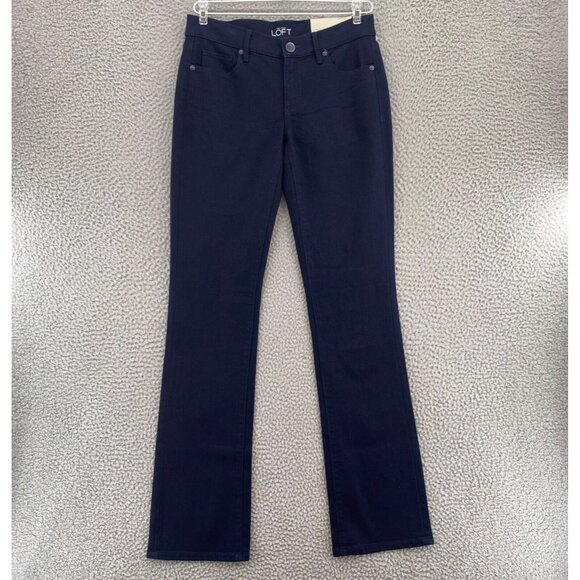 LOFT Denim - LOFT Jeans Womens 26 2 Modern Sexy Boot Cut Blue Dark Wash Stretch Everyday NWT